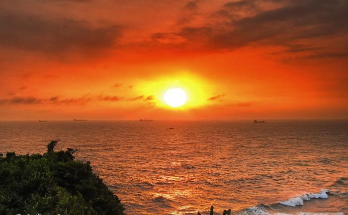 高雄旗津島，觀臺灣八景，賞迷人的西子夕照