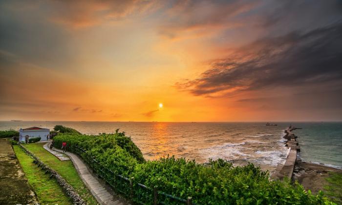 高雄旗津島，觀臺灣八景，賞迷人的西子夕照